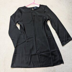 NEW w/tags Satin Black Mini Dress